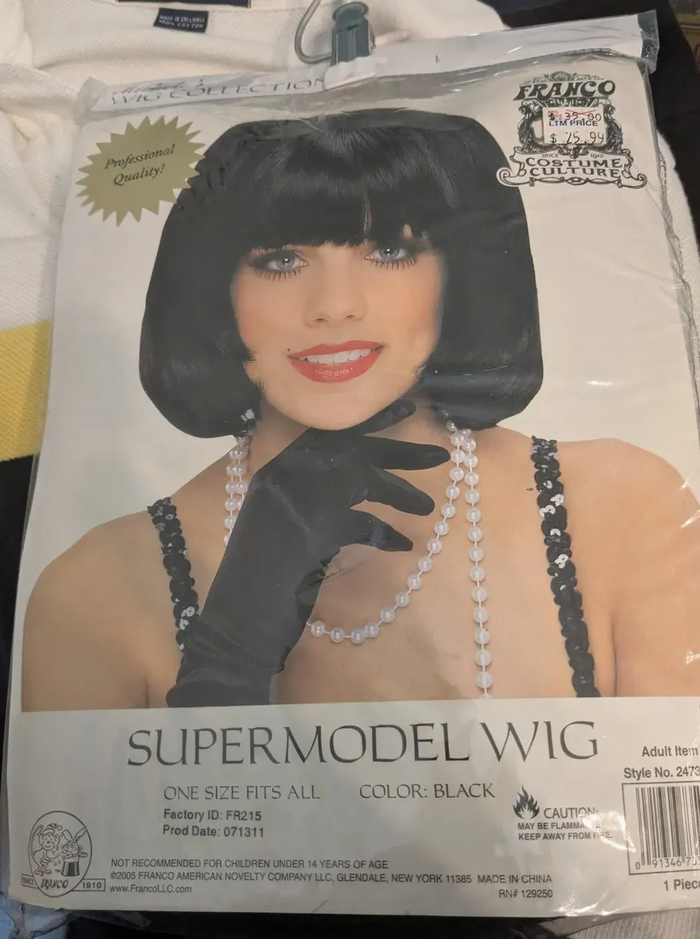 FRANCO Black Bob Hairstyle Michele's Wig Collection BRAND NEW Supermodel